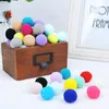 Cat Toy Plush Ball Seven Color Molars Bite Resistant Elastic Pet Interaction Tease Cat Small 2.5cm W220304