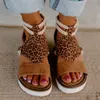 Kvinnor Sommar Mode Casual Wedge Heel Open Toe Fish Mouth Foreign Trade Roman Style Sandals Skor