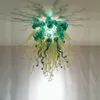 オリバーグリーンバブルシーリングライトモダンなLEDランプアート装飾手作り吹きガラスシャンデリア照明