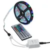 5m RGB LED Strip Light 12V SMD3528 300 LEDS Strips + 44keys Remote Controller Non-waterproof Holiday Wedding Decoration Lights