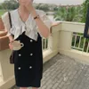 Patchwork Puff Sleeves Ruffles Sexig Gentle Lady Elegant Femme Ol Girls Mini Dresses Sommar Vintage Vestidos 210525