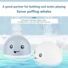 Dzieciaki Baby Cute Cartoon Whale Pływające Opryskiwanie Water Zabawki do kąpieli Spout Spray Prysznic kąpielowy Łazienka Zabawka 210712