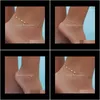 Anklets Drop Delivery 2021 Boho Starfish Women Anklet Foot Chain Jewelry Ankle Bracelet Femme Cheville Bijoux Pulseras Tobilleras Mujer Enkel