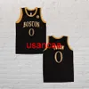 All Hafdery Jayson Tatum Black Gold Basketball Jersey Dostosuj męską kamizelkę młodzieżową