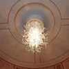 Nowy DIY LED Wisiorek Lampa Nowoczesna Dekoracja Home Art Dekoracja Ręcznie Dmuchane Murano Szklany Żyrandol Światła Biały Kolor Dostosowany 28 lub 32 cale