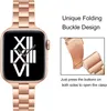 Slimband för Apple WatchBand 40mm 44mm 38mm 42mm 40 mm Tjej / Kvinnor Ultra-tunna metallarmband Iwatch Serie 6 5 4 3 SE Band