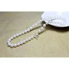 Collier blanc AAAA entier, bijoux en perles rondes naturelles, cadeau pour femmes et filles