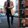 Men's Wool & Blends Dihope Novelty Mens Khaki Baggy Long Trench Coat Classic Autumn And Winter Jacket Men Casual Oversized Viol22