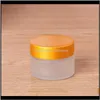 Packing Bottles 5G5Ml 10G10Ml Upscale Cosmetic Storage Container Jar Face Lip Balm Frosted Glass Bottle Pot With Lid And Inner P6396853