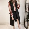 Damenwesten 4XL Casual Blazer Frauen Weste Mantel Büro Dame Lange Anzug Gilet Frühling Herbst Weibliche Plus Größe Taschen Weste Ärmellose Jack