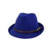 Women Men Fedora Hat With Punk Belt Winter Outdoor Casual Panama Wide Brim Hats