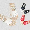 Fingerless Gloves Gothic Punk Cool Lady Women Sexy Disco Dance Rock-and-roll Short PU Leather Black Red White