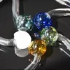 Tobacco Bowl 10mm Male joint colorful Pyrex Glass Oil Burner Pipe glass bowls Hookah Adapter Thick Bong Pipes blue green yellow pink Smoking Shisha Tubes wholesale