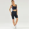 Pantaloncini da motociclista da donna estivi da yoga Completo da allenamento per reggiseno in 2 pezzi Abbigliamento sportivo da donna Abbigliamento da palestra Tute sportive per abbigliamento da donna