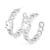 Простая металлическая акриловая цепочка Серьги C-образные формы женские украшения для творческих ювелирных аксессуаров Hoop Hougge