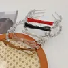 Lüks Kristal Yay Hairband El Yapımı Ilmek Deri Kafa Hoop Parlak Tam Rhinestones Taş Bantlar Saç Aksesuarları