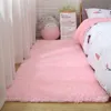 Pink Carpet For Girls Shaggy Childrens Floor Soft Mat Room Decoration Teenager Nordic Rectangle Red Fluffy Large Size Rugs