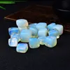 6 peças polido natural Cubo Opal Cubo Tumbled Gravel Gravel Quadrado Pedras de Cristal Polido para Peixe Tanque Decoração Jardim Meditati