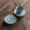 Tassen, Untertassen, antikes Ru-Ofen-Teeset, Teetasse, einzelne Keramik-Einzeltasse, Wujinsha-Meister