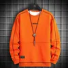 Felpe con cappuccio oversize da uomo Streetwear Hip Hop harajuku Felpe larghe da uomo Top Primavera Autunno Plus Size Pullover con cappuccio da uomo 211217