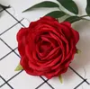 Tête de rose en tissu de soie, diamètre 9cm, 9 couches, 9 couleurs, fleur artificielle haut de gamme, décoration de mariage et de maison, GC457