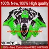 Kroppskit för Kawasaki Ninja Motorcykel ZX 636 ZX600 ZX-636 ZX-600 2007 2008 Kropp 10NO.153 ZX-6R ZX600C ZX636 ZX6R 07 08 ZX 6R 600 CC 600cc 6 R 07-08 Fairing Blue Flames