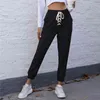 Streetwear Women Autumn Solid Thread Stitching Corns Lace Up Pocket Casual Pants Sweat Baggy High Waisted 210508