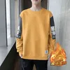 21 Frühling und Herbst neuer Rundhals-Herrenpullover Flutmarke Ins Koreanische Version Trend einfach zu kombinierendes Langarm-T-Shirt Freizeitpullover H1206