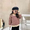 Gruby Sweter Girls 'Korean Fashion Luźne Najlepsze ubrania dla dzieci Jesień i kurtka zimowa dla dziewczynki 210625