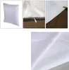 White Plain Sublimation Blanks Pillow Case Cushing Cover Fashion Pillowcase för värmeöverföring Tryck som DIY gåva ZC925