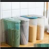 Mdzf 25L Sealed Grain 2 Layers Ostorage Box Coffee Beans Pasta Rice Kitchen Organize Jar Moistureproof Pp Organizer Peg7L Bottles Jars Hcbjl