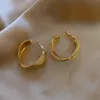 European New Trendy Multi-layer Gold Color Metal Ear Ring Charm Lady Earrings Jewelry Unusual Gifts For Women