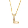 Necklace Go Party di alta qualità rame placcato 18k Fashion Donne Lady Girl Nome Diamond Lettera iniziale8189349