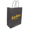 100% personalizado kraft black shopping saco de papel para roupas