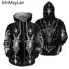 Пентаграмма 3D Print Hoodies Gothic Satan Thiftsirts Мужчины Новый Осень Весна Бренд с капюшоном Hoodie Hip Hop Мужская Толстовка Толстовка T99