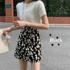 コロバフ夏の新しいプリント女性のスカートプレッピースタイルハイウエストストリートウェアムヤルファルダ韓国のシックな甘い女性スカート210430