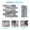 Art3d 10-Sheet 3D Wall Stickers,Peel and Stick Backsplash,Stickon Tile for Kitchen Backplash, Bathroom Vanities, Fireplace Décor, Laundry Table,Wallpaper (11.4x13.5inch)