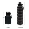 50pcs Water Bottles & Cages Folded Silicone Bottle MTB Bike Cup Kettle Outdoor Camping Leak-Proof Folding Tour Gel Kids Retractable Collapsible 55