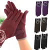 Fingerless Gloves 1Pair Winter Women Elegant Warm Fur Woolen Female Full Finger Mittens