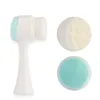 Maange Double Side Silicone Face Washing Brush Facial Cleanser Portable 3D Cleaning Vibration Massage Skin Care Tool