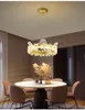 Postmodern Golden Light Luxury Hall Crystal Kroonluchter Creatieve Minimalistische Restaurant Verlichting Romantische Warme Master Slaapkamerlamp