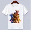 Freddy fnaf t shirt çocuklarında beş gece karikatür basılı tişörtler tişörtler erkekler için kızlar3071425