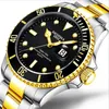 Mannen Horloge Dropping Rol Quartz Heren Horloges Top Man Goud Rvs Relogio Masculino Waterdicht Watches307E