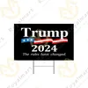 Sinal de jardim de Donald Trump 2024 com bandeira de jardim de estaca de metal