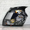 Capacetes de motocicleta 2021 Capacete de corrida face completa lente dupla casco moto com moda chifres motocross sujeira motocicleta de ponto aprovado