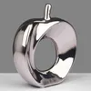 Creative ceramic gold and silver hollow apple ornaments Nordic modern home decorations desktop crafts Christmas Arts figurines 210811