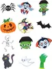 Tatuaggi di Natale con 5 fogli Glow Halloween per bambini0122156533