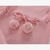 Vestiti lavorati a maglia per bambini Pagliaccetti per ragazze in maglia autunnale a maniche lunghe Tute per neonati nate per ragazza 210429