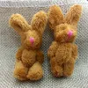 20Pcs/lot Mini Plush Dolls 6CM Joint Rabbit Toys Gifts Birthday Wedding Party Decor 210728