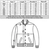 Jackets masculinos 2021 Winter Real Leation Sleeves Jacket Varsity Jacket Men Wool Baseball Letterman Casat Plus Tamanho 5xl